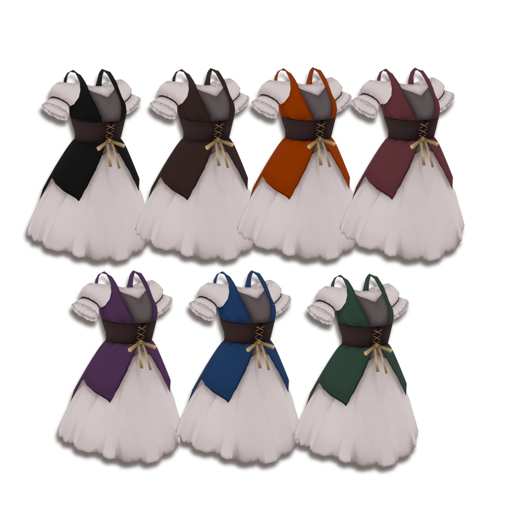 【無償版あり】VRoid用村娘風シンプルワンピテクスチャ