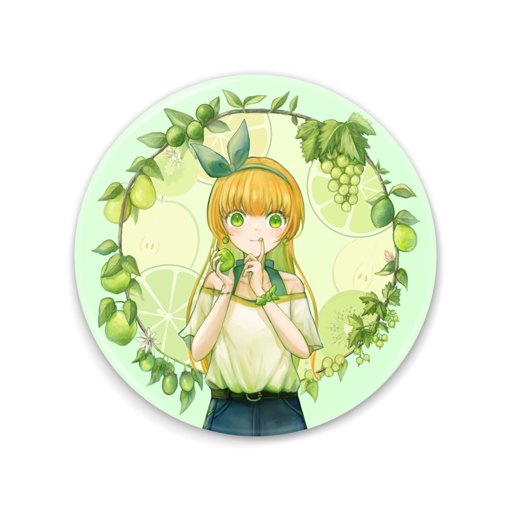Green Fruits 缶ミラー