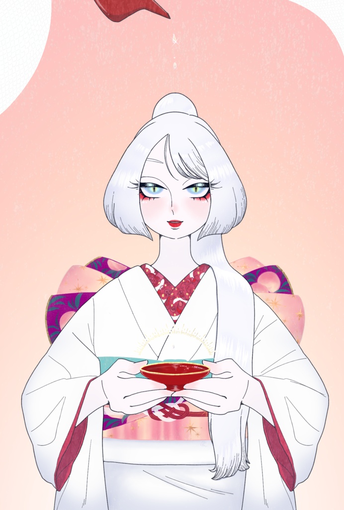 ポストカード　白寿（しらことぶき）
