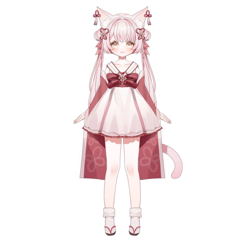 【Live2Dモデル】【限定一点】桜色の和風狐【VTS対応】