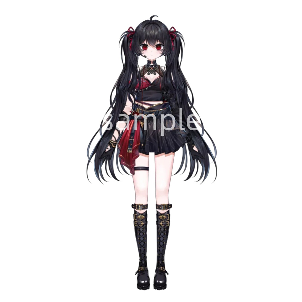 【Live2Dモデル】【限定一点】赤と黒の少女【VTS対応】