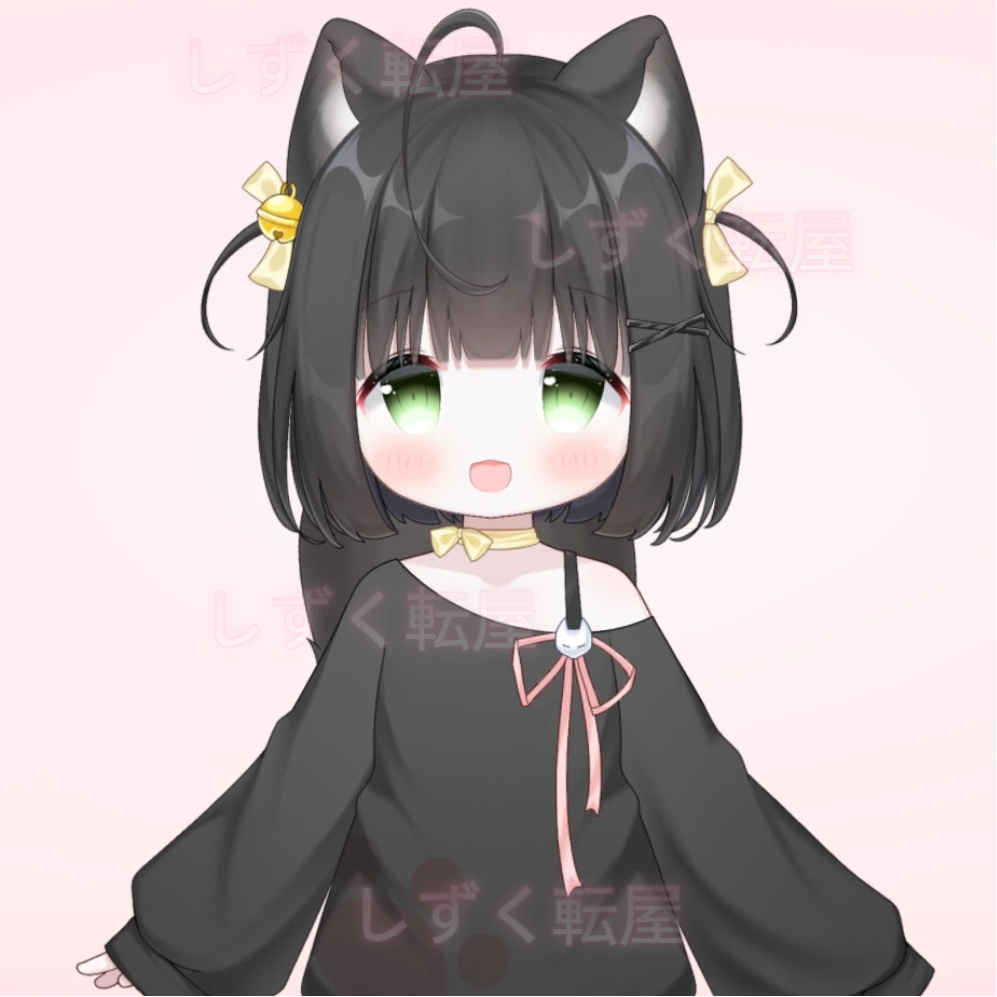 【Live2Dモデル】【限定一点】かわいい黒い獣耳少女【VTS対応】【差分豊富】