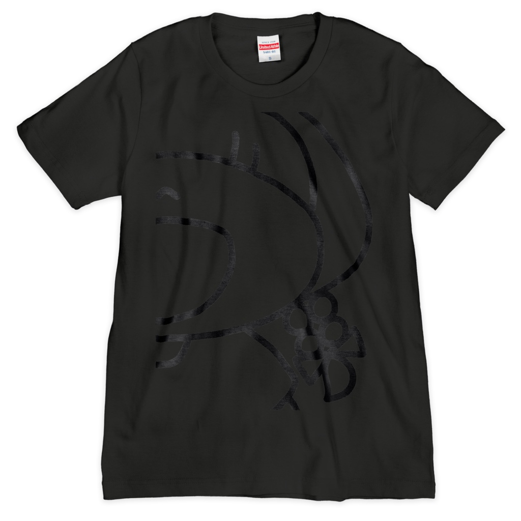 べにちゃんラインTシャツ(黒)