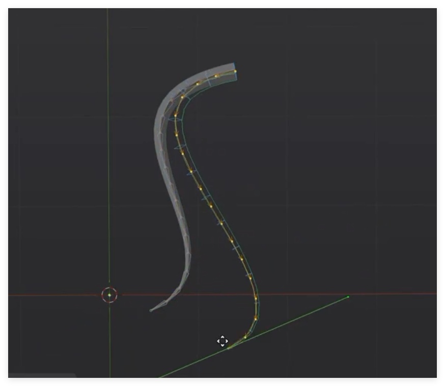 【blender插件】曲线生成（网格+骨骼+权重绑定）