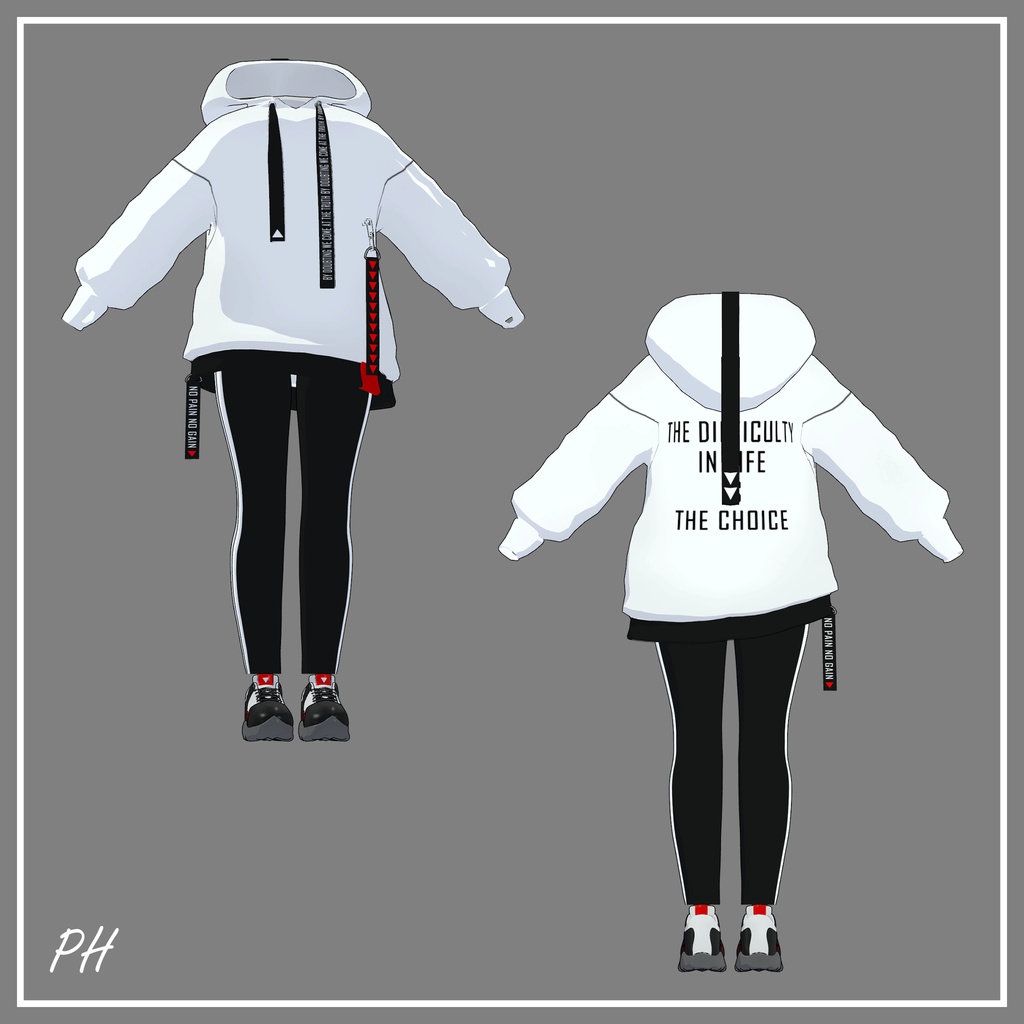 ใ ๐๐๐๐๐ ใใซใผใบใใผใ, Loose Hoodieโญ๏ธใขใใฟใผๅคๅฏพๅฟ ใ
ก ใ VRChat 3D Clothes ใ
