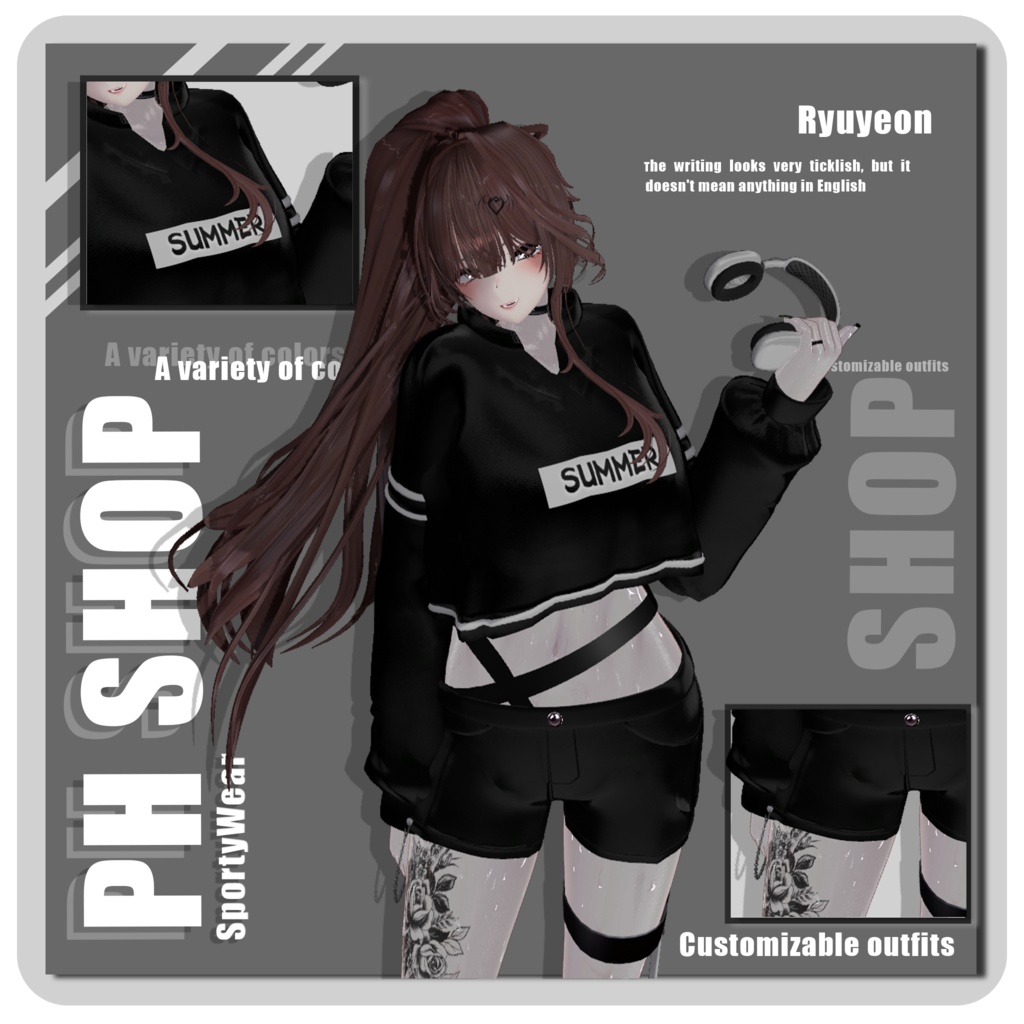 ใ ๐๐๐๐๐ ใในใใผใใฆใงใข, Sporty Wear โญ๏ธ ใขใใฟใผๅคๅฏพๅฟ ใ
ก ใ VRChat 3D Clothes ใ