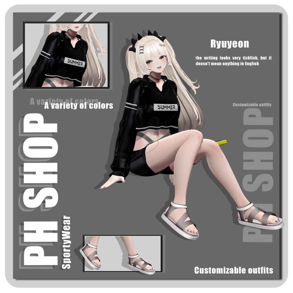 ใ ๐๐๐๐๐ ใในใใผใใฆใงใข, Sporty Wear โญ๏ธ ใขใใฟใผๅคๅฏพๅฟ ใ
ก ใ VRChat 3D Clothes ใ