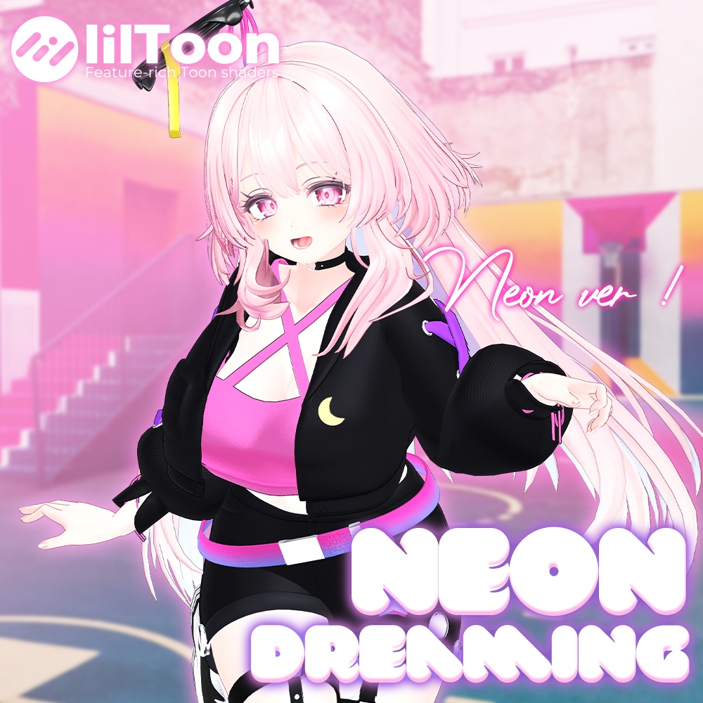 【 𝐀𝐎𝐏𝐎𝐍 】ネオン·ドリーミング, Neon Dreaming⭐️アバター多対応 ㅡ 【 VRChat 3D Clothes 】