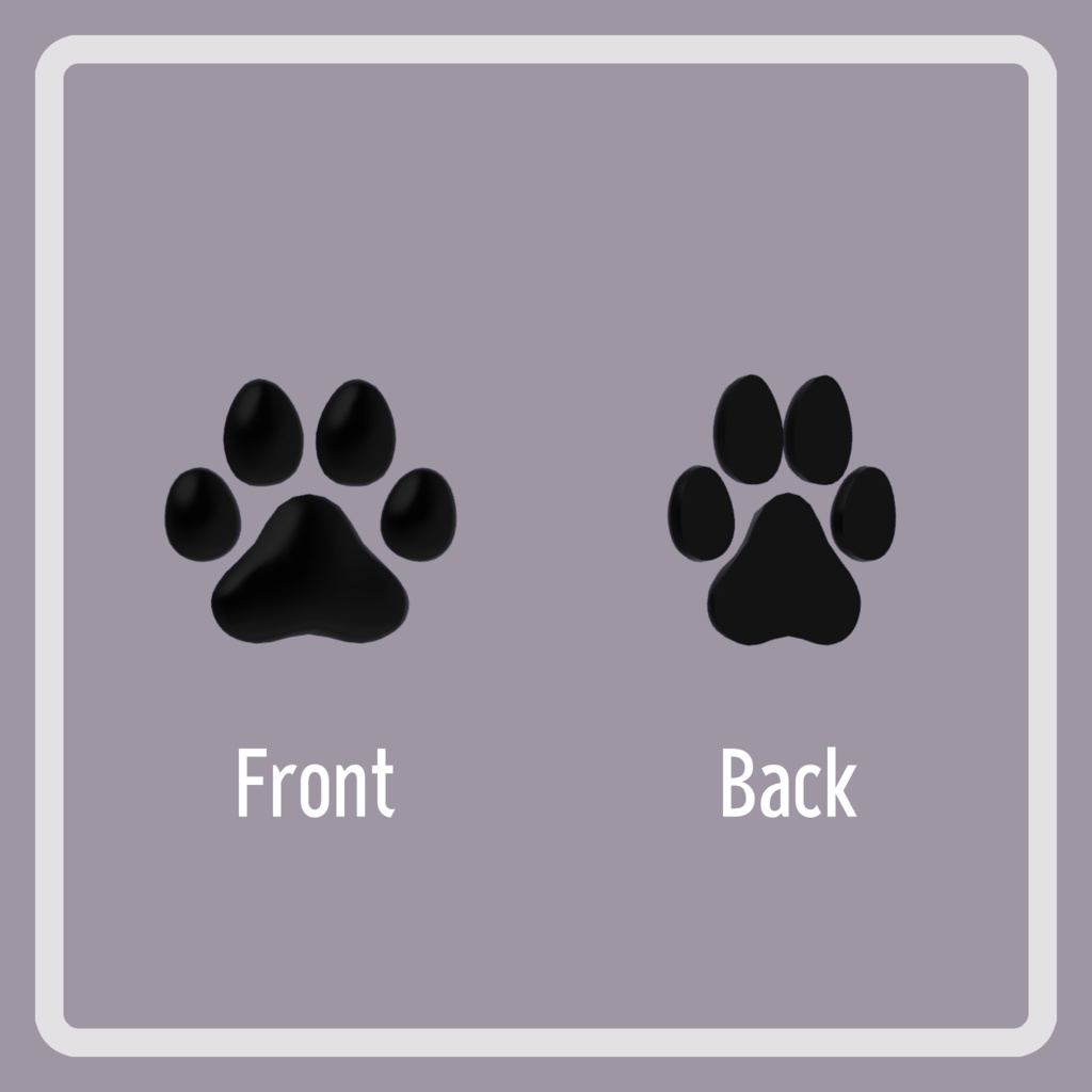 【無料/FREE】肉球アクセ【3Dモデル】