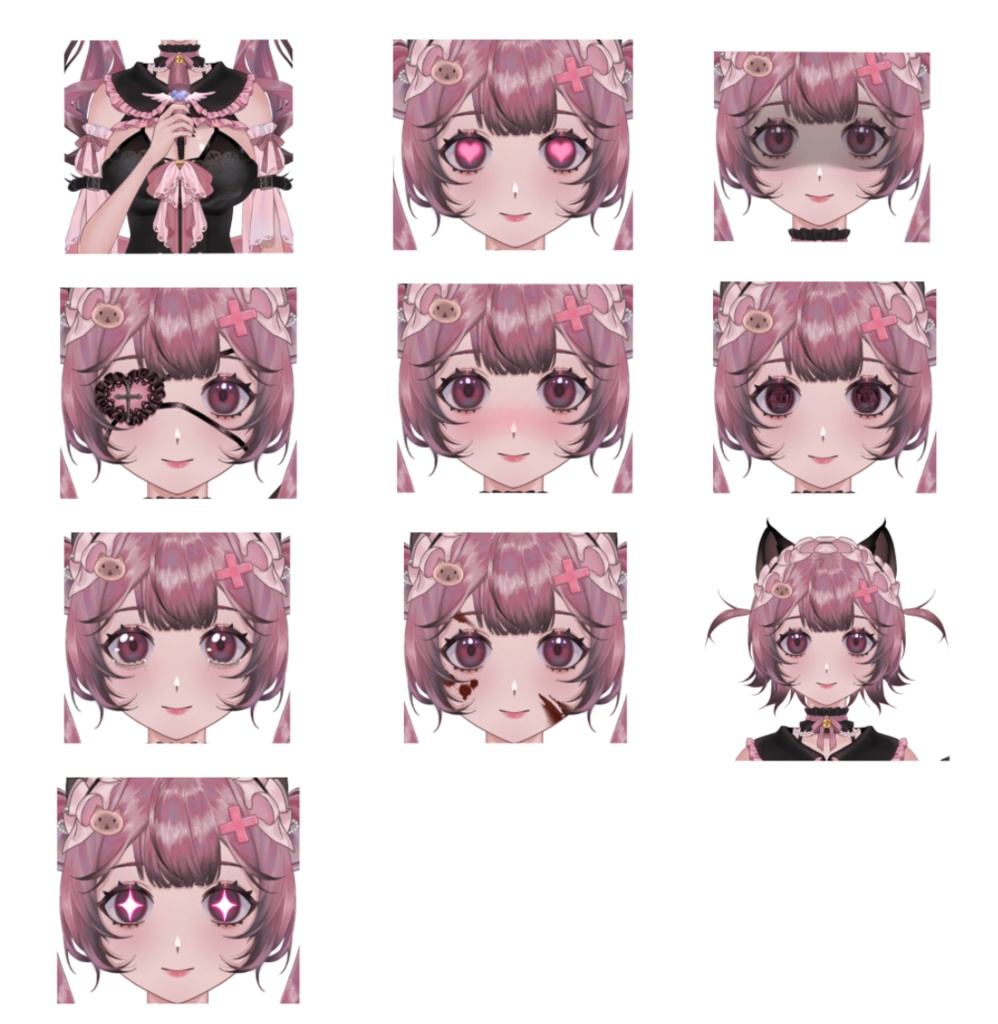 Live2D Public Premade Model | VTuber | Cute Siamese Cat Girl | 10 expressions