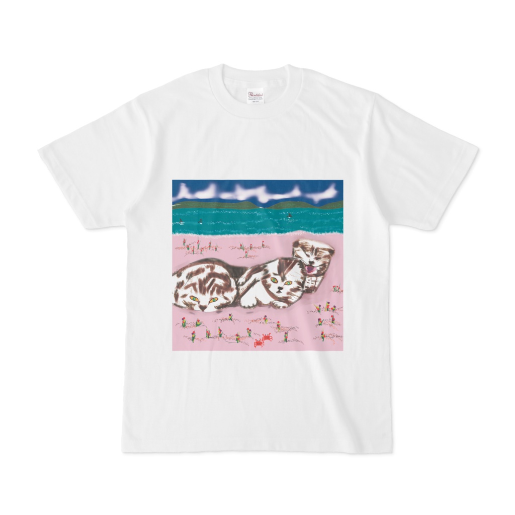 猫のあくびのtシャツ