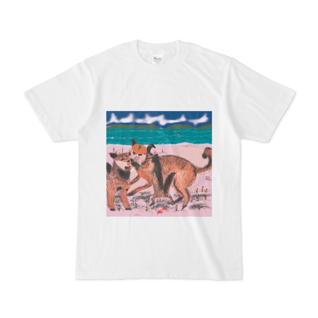 猫犬襲うのtシャツ