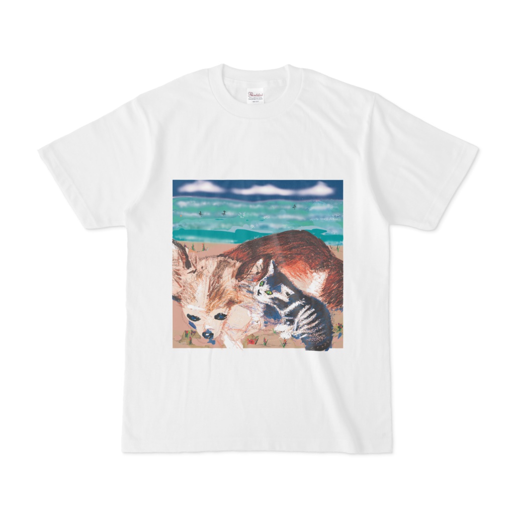 猫とチワワのtシャツ