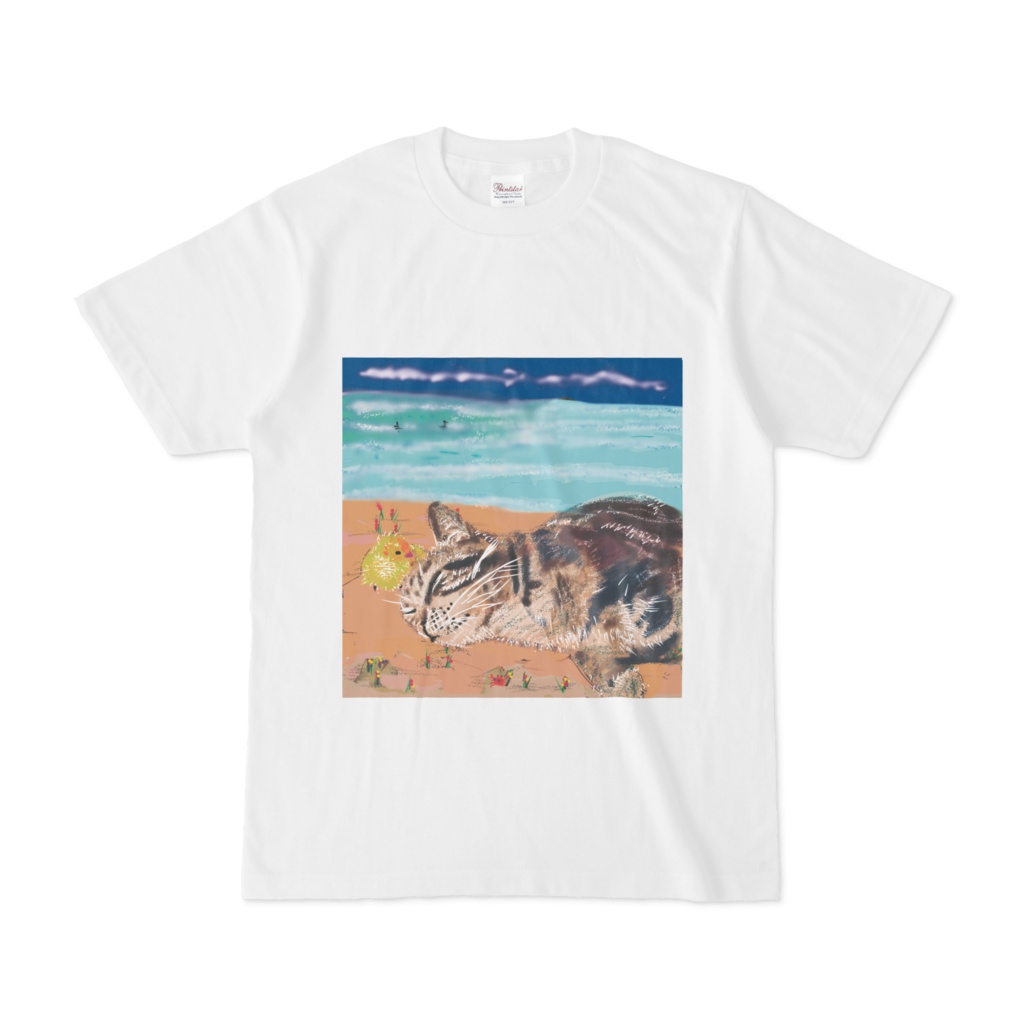 猫と鶉のtシャツ