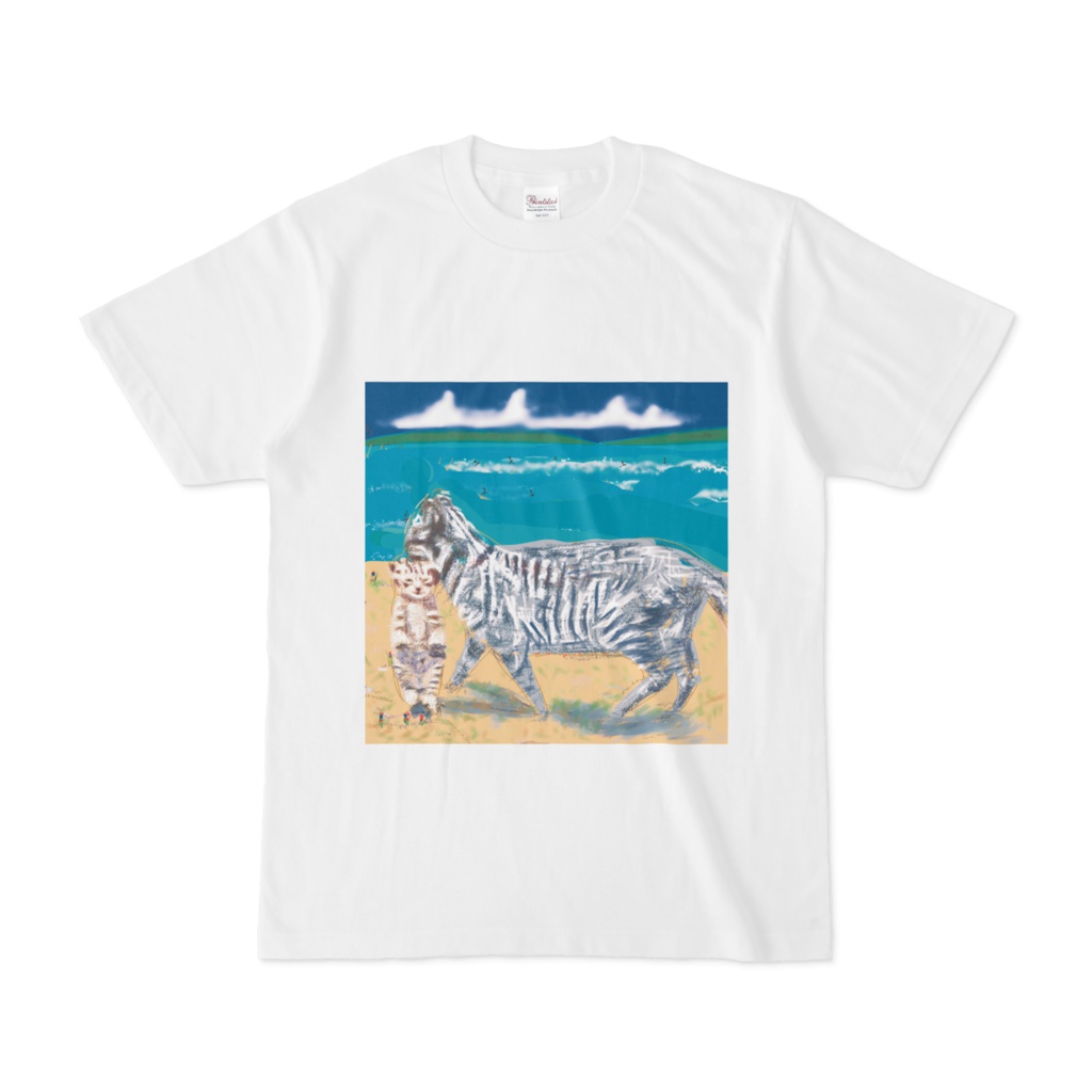 親子の猫のTシャツ