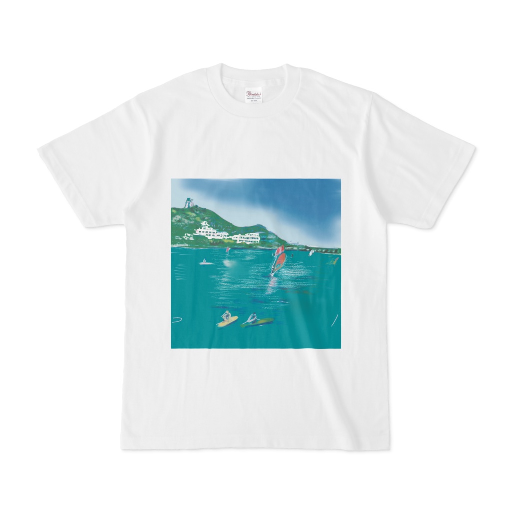 江の島とウィンドサーフィンのtシャツ