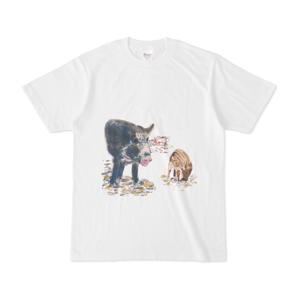 猪の親子　no2のtシャツ