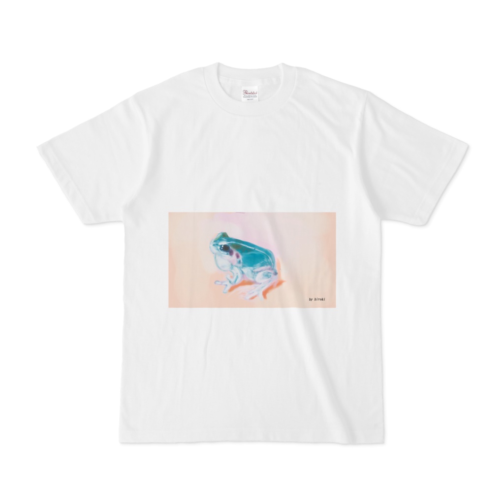 アマガエルが鳴くのTシャツ