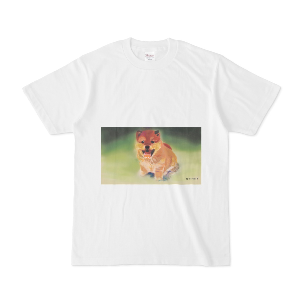 柴犬の子犬のtシャツ