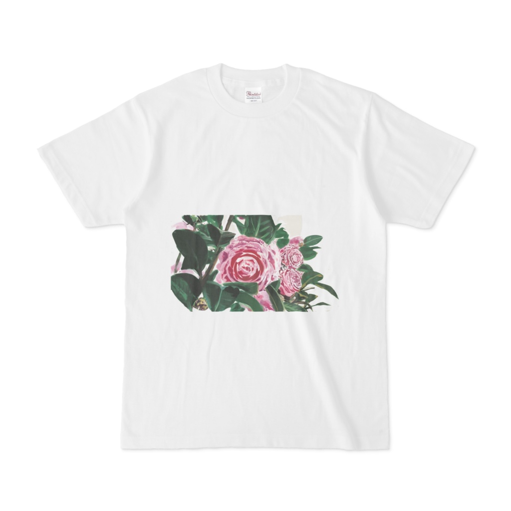 椿の花々のｔシャツ