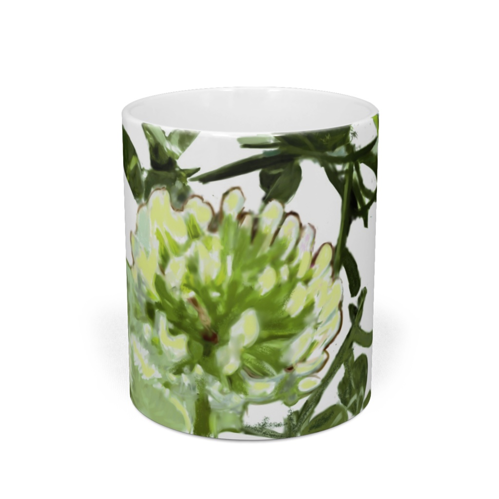 シロツメクサのマグカップ