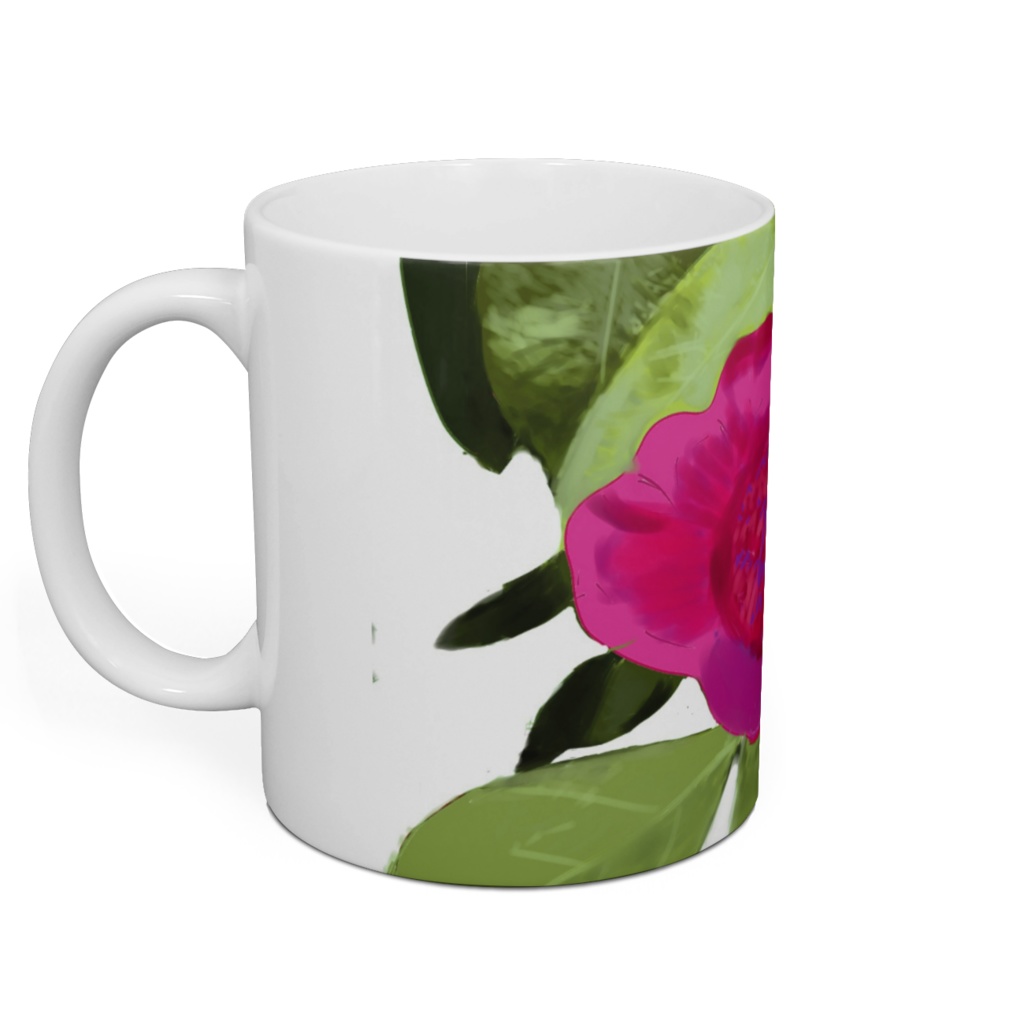 1輪の椿咲くのマグカップ