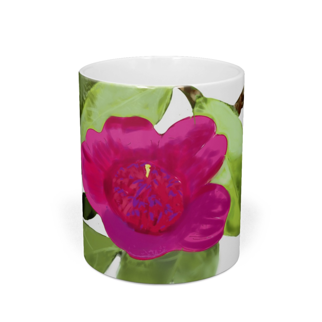 1輪の椿咲くのマグカップ