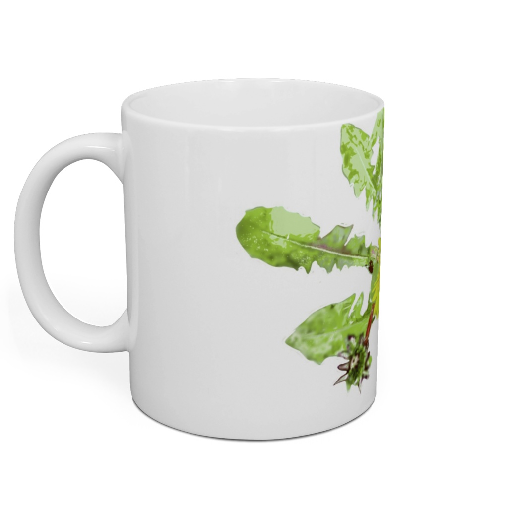 1輪のタンポポのマグカップ