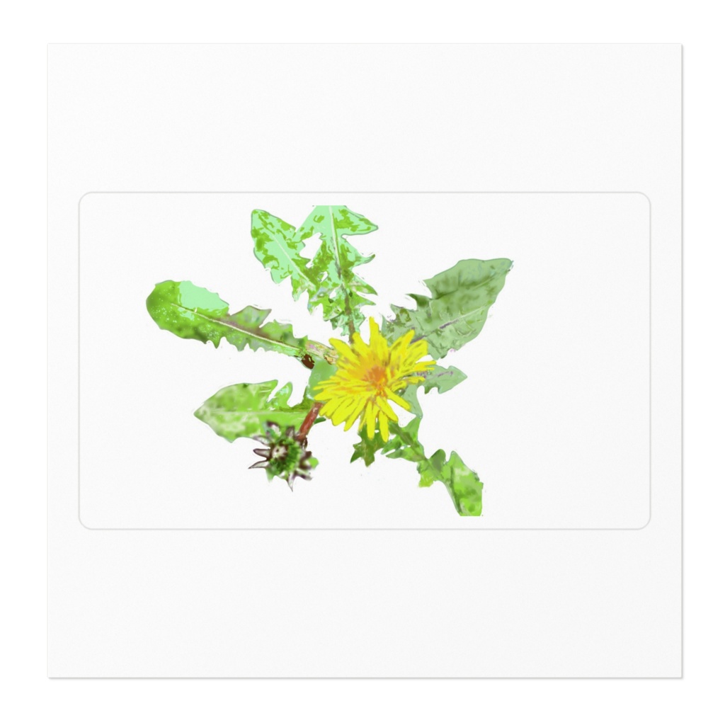 1輪のタンポポのステッカー