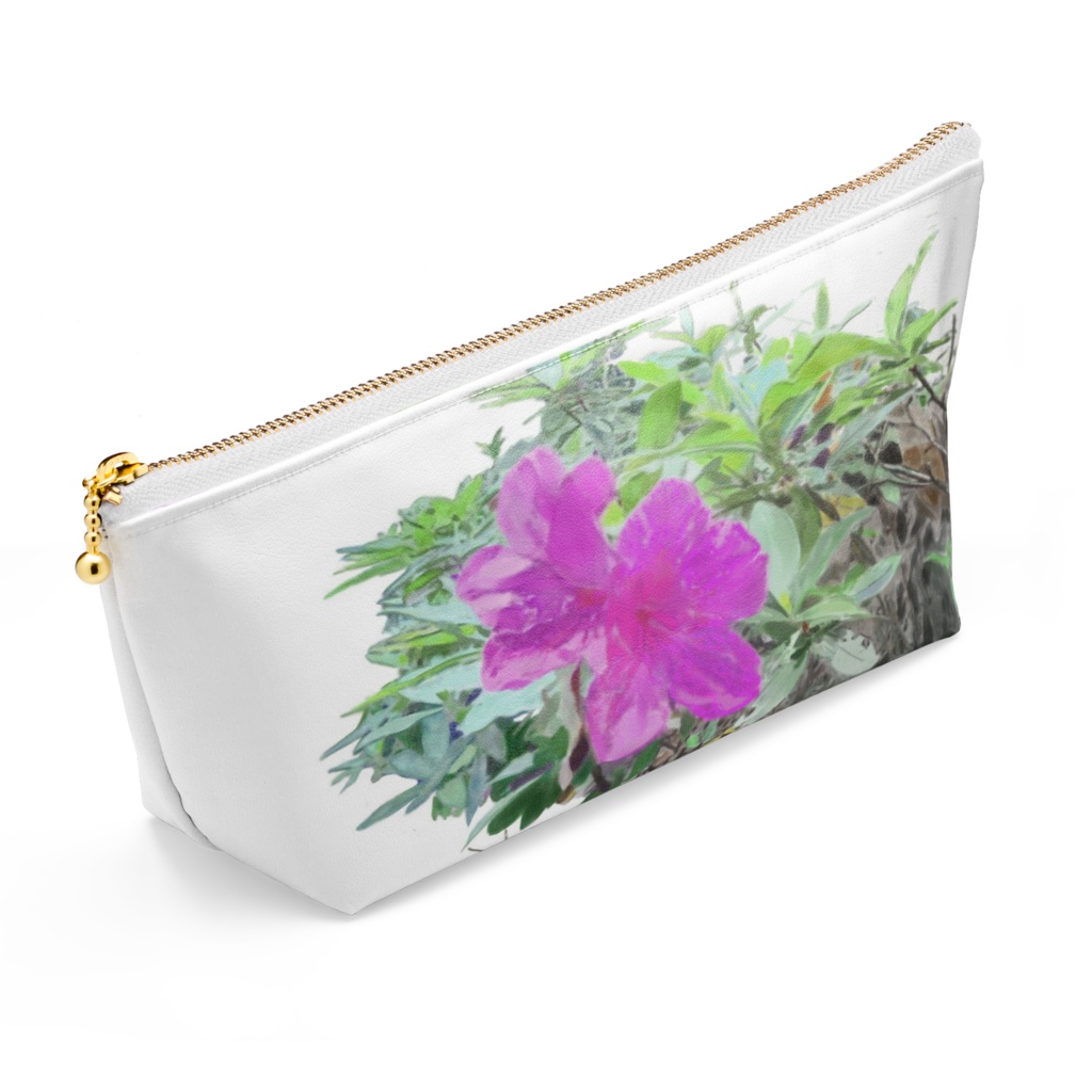 さつきと紫蘭のポーチ