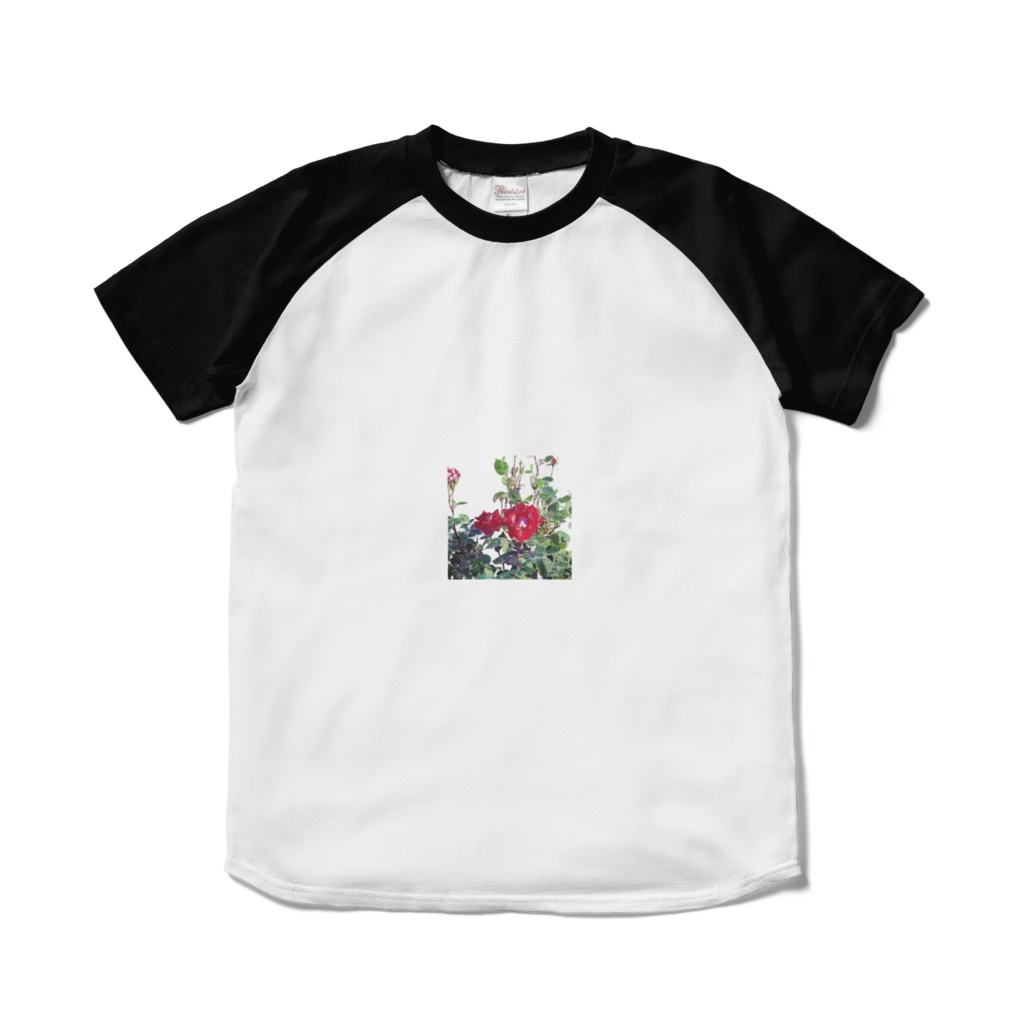 バラのラグランtシャツ