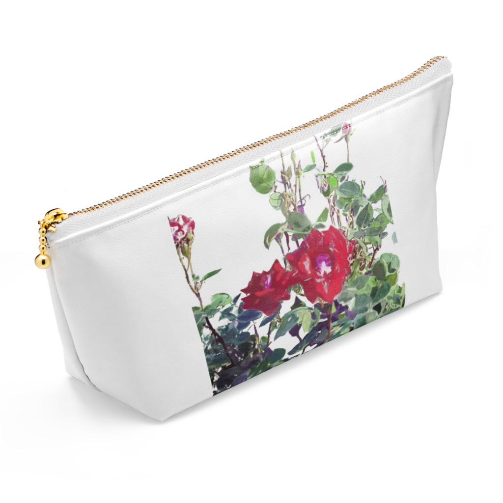 ハルジオンとバラのポーチ