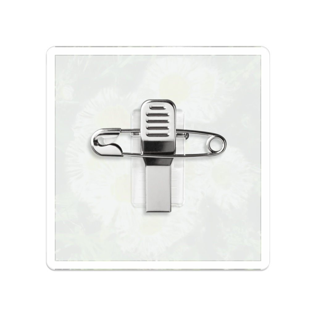 ハルジオンのアクリルバッジ