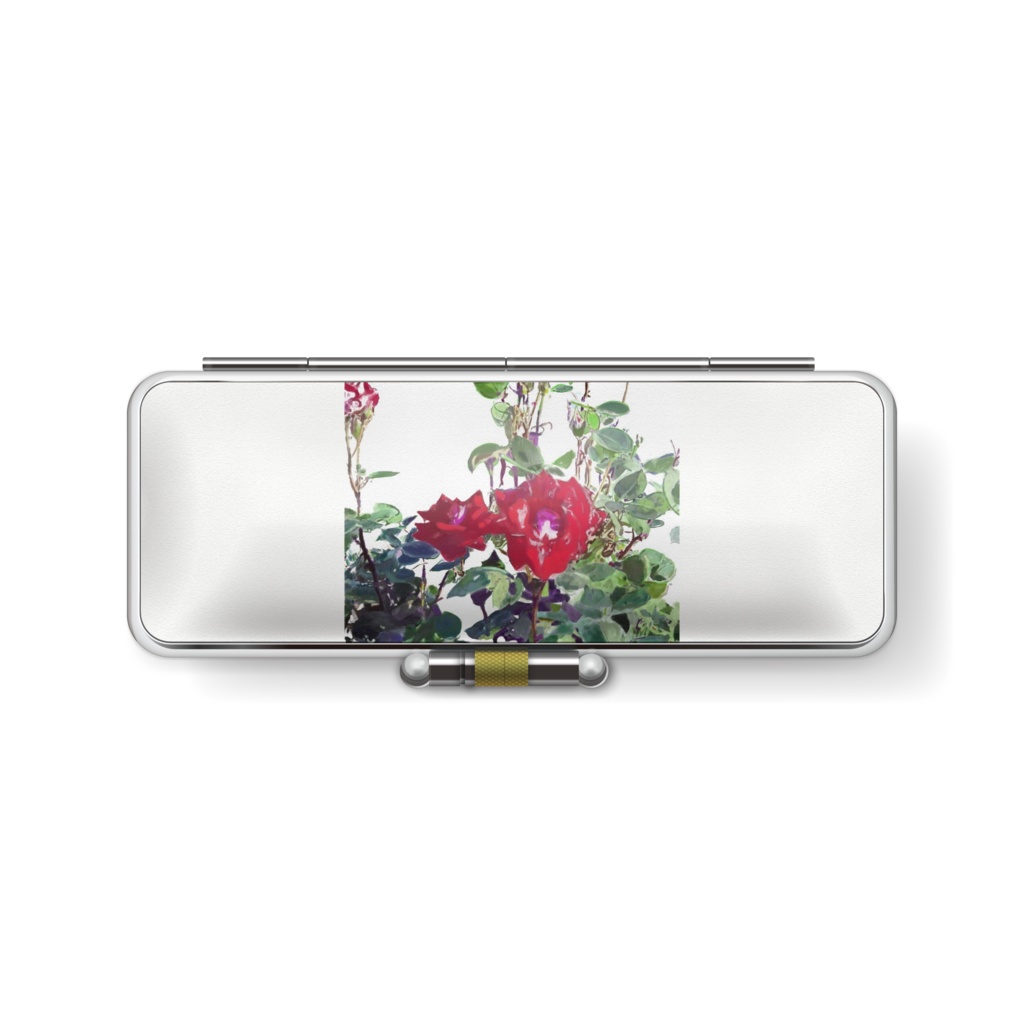 ハルジオンとバラの印鑑ケースーL