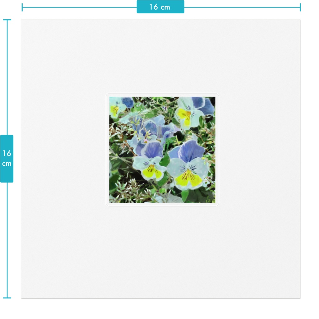 3色すみれのステッカー