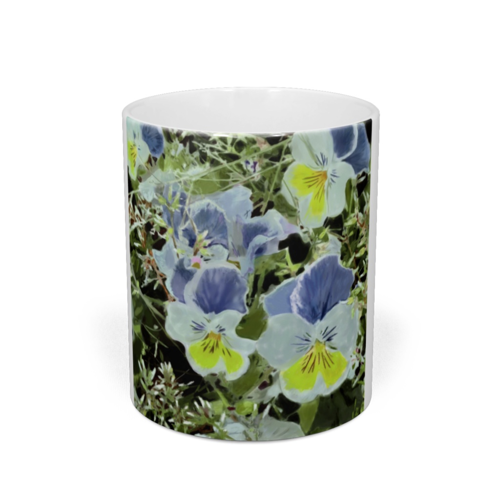 三色スミレのマグカップ