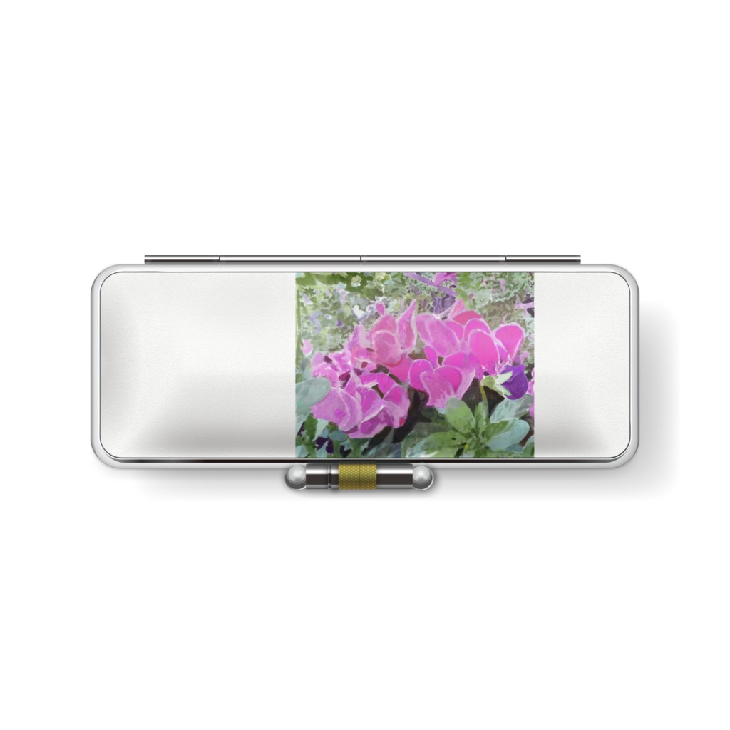 三色すみれとシクラメンの印鑑ケース