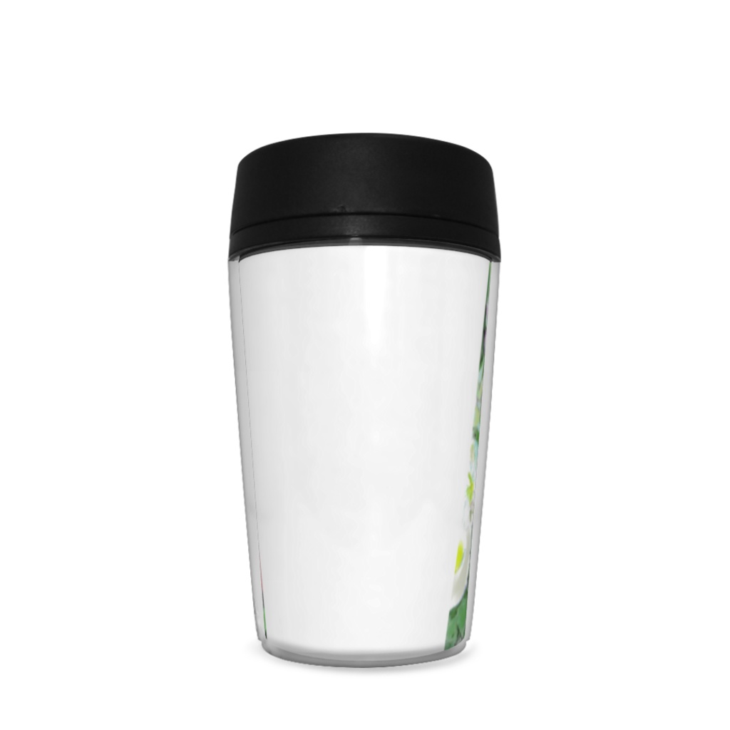 赤と白のマーガレットのタンブラー