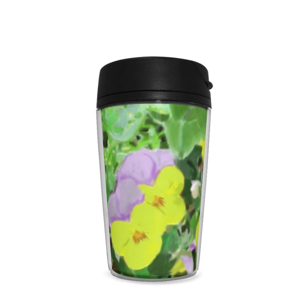 パンジー(紫と黄色)のタンブラー