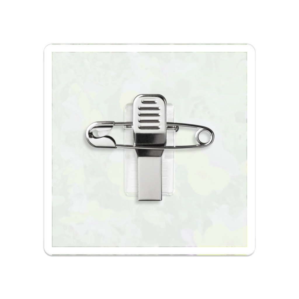 パンジー(紫と黄色)のアクリルバッチ