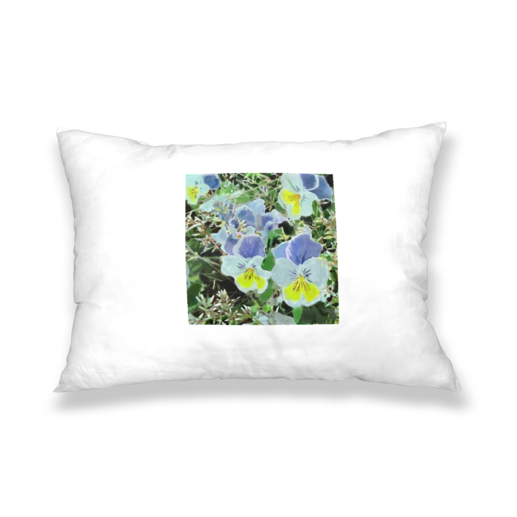 パンジーの枕カバー