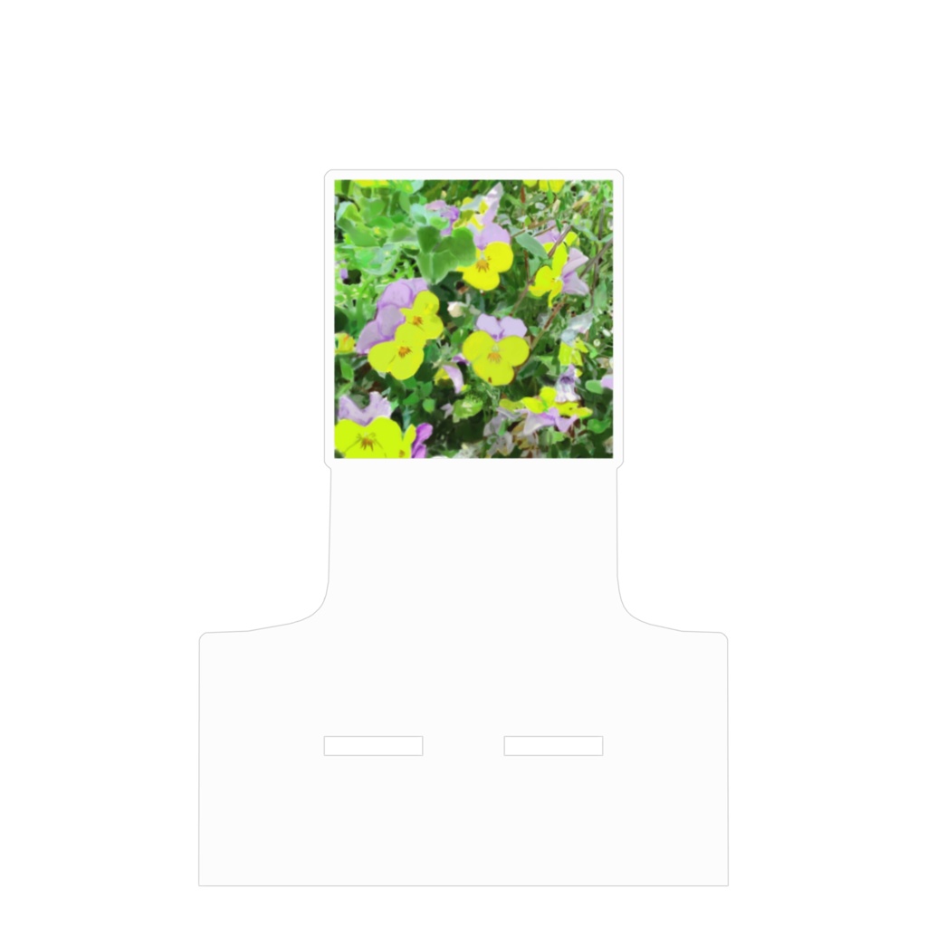 パンジー(紫と黄色)のアクリルスマホスタンド