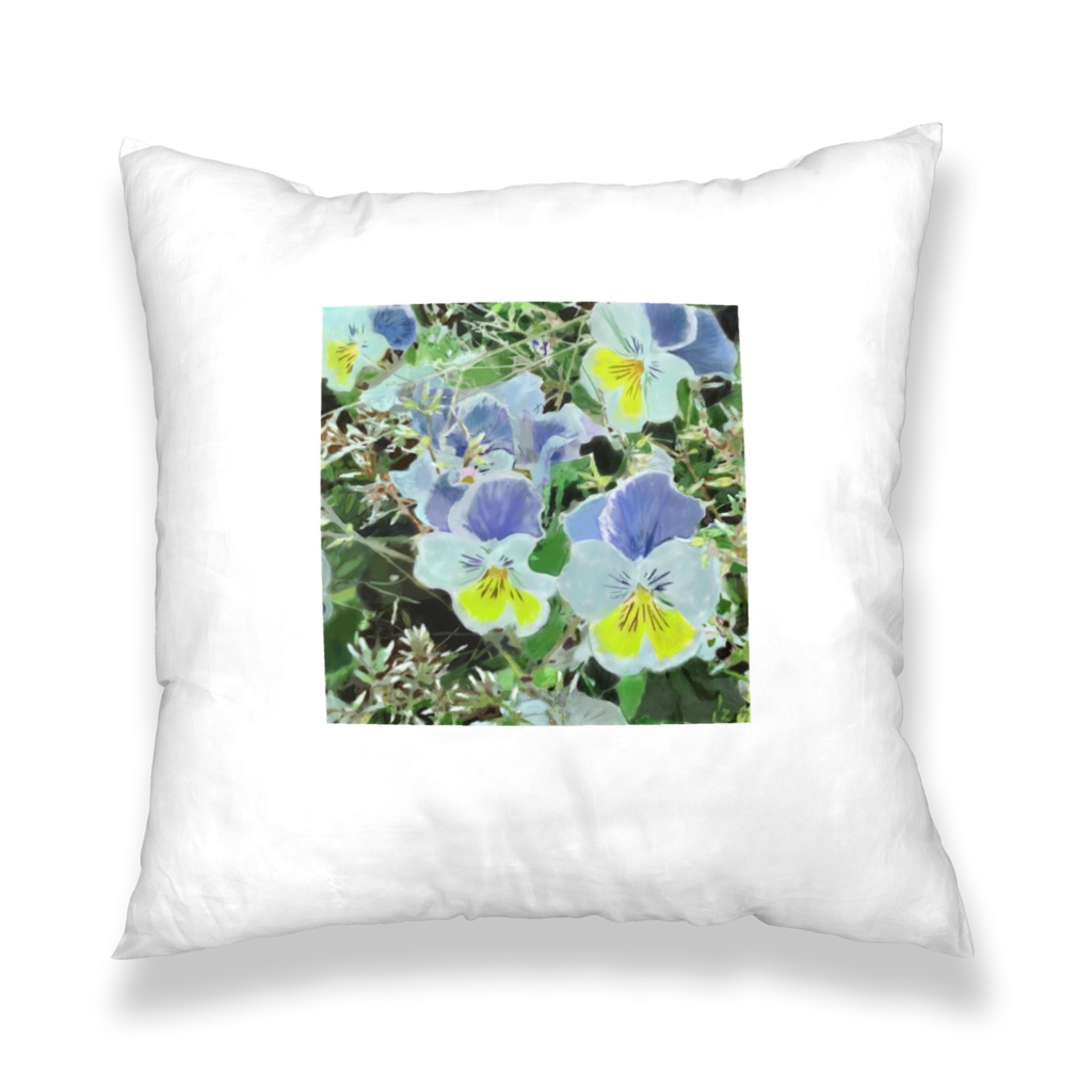 パンジーのクッションカバー