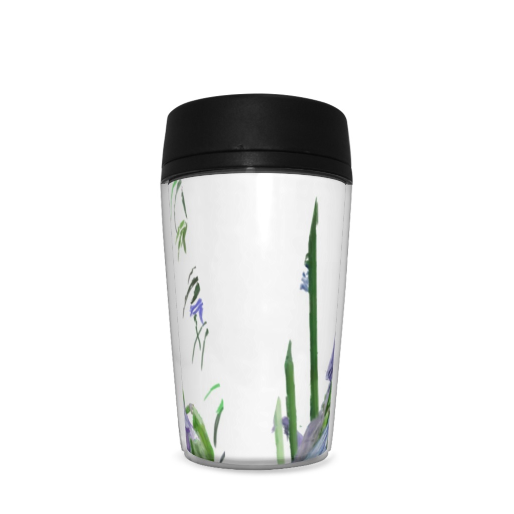 雨に濡れる紫君子欄のタンブラー