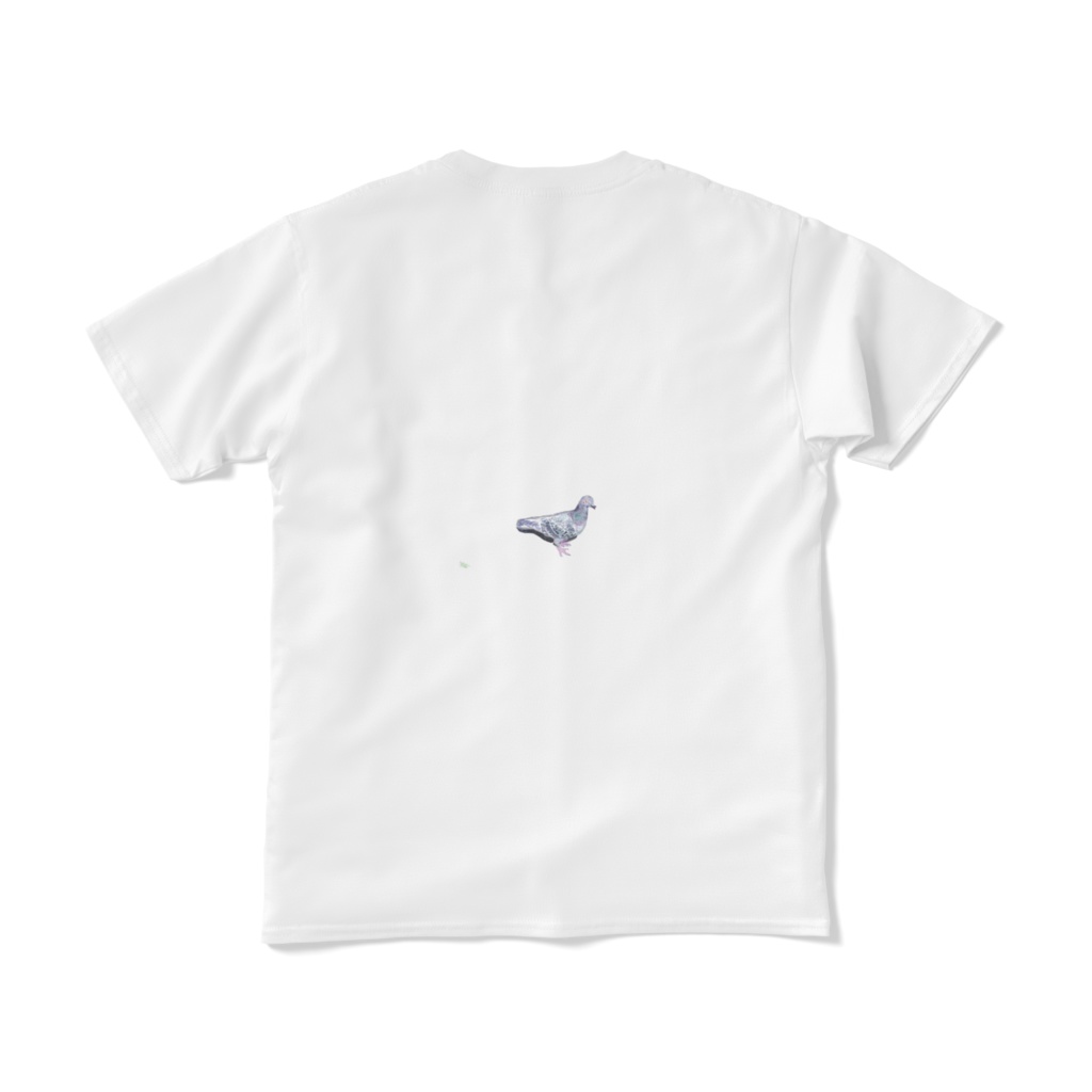 アジサイとはとのTシャツ(短納期) - ホワイト