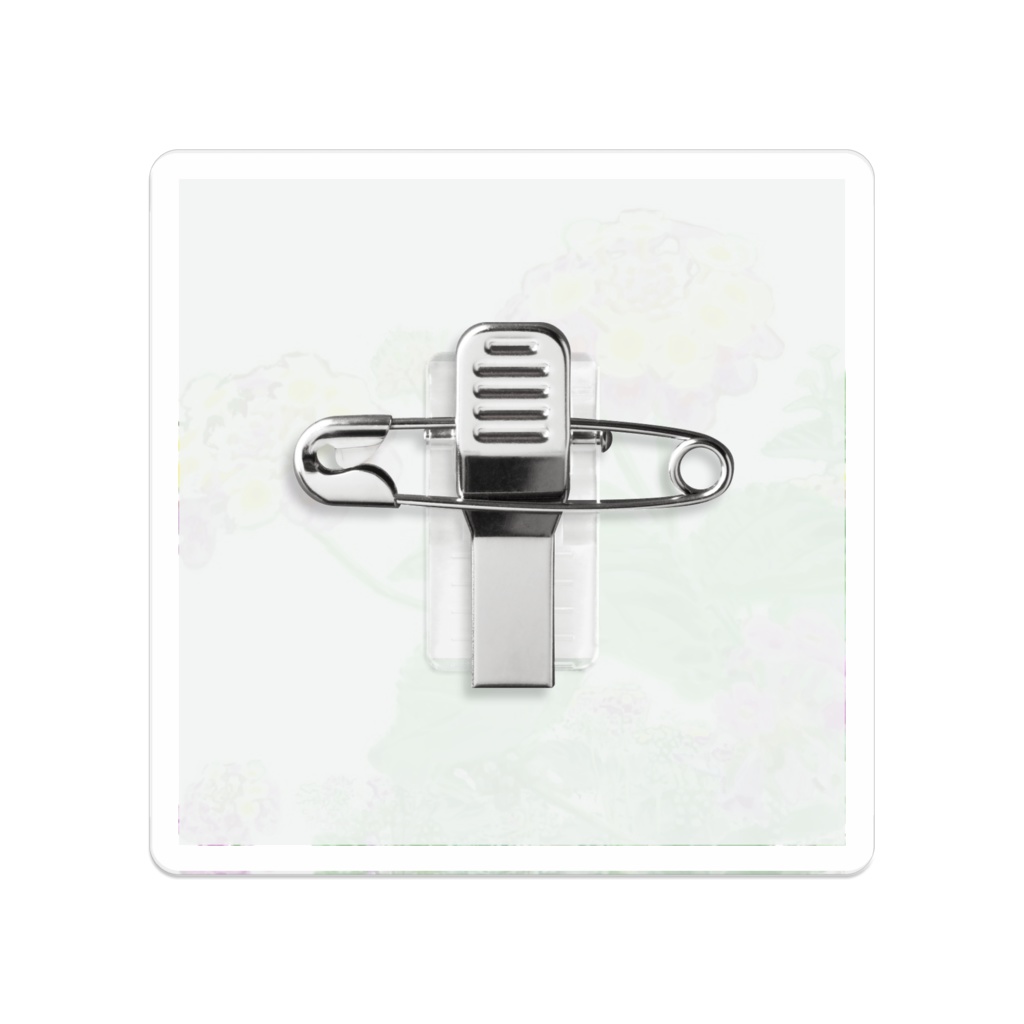 カラフルなアジサイのアクリルバッチ