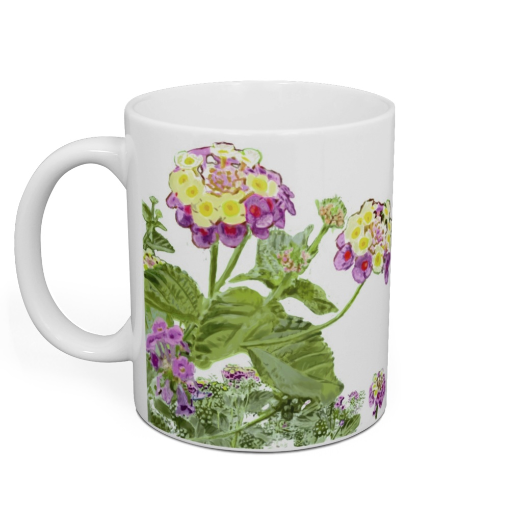 カラフルなアジサイのマグカップ