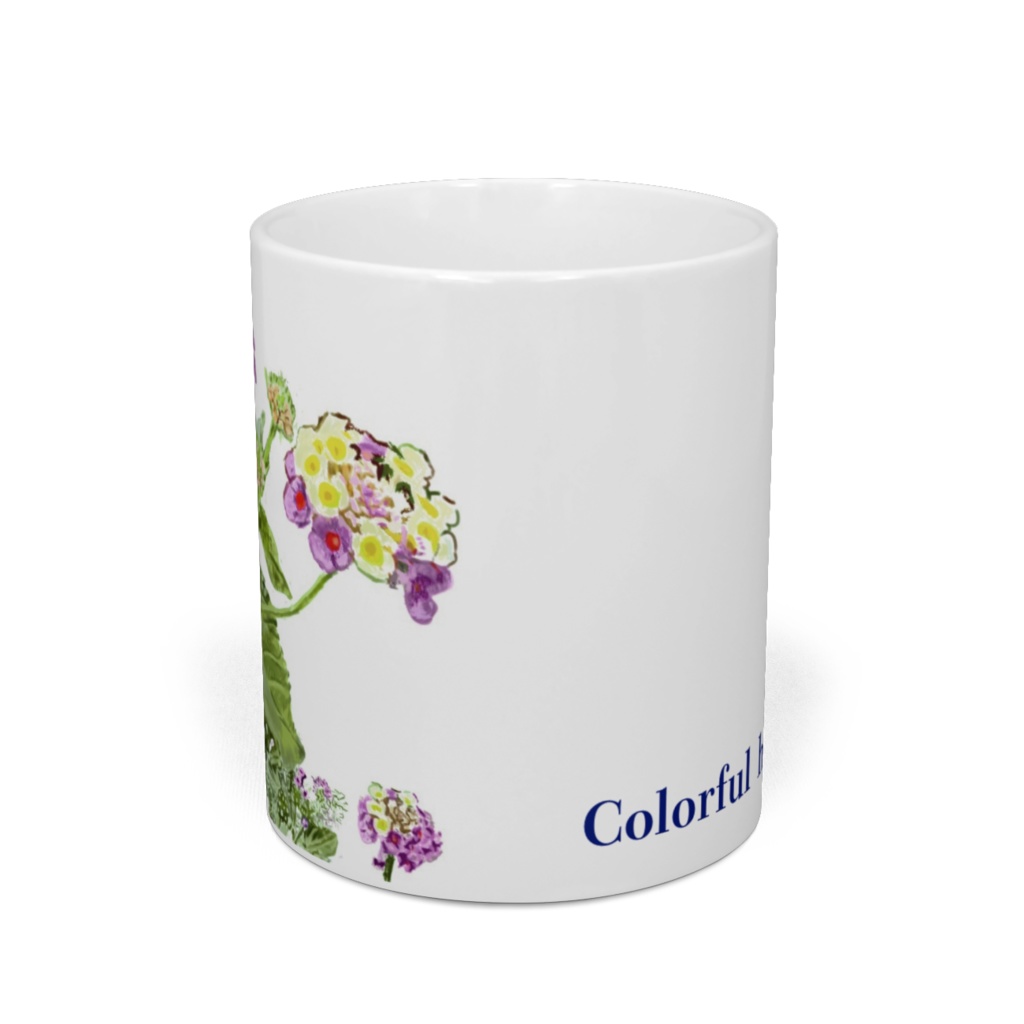 カラフルなアジサイのマグカップ