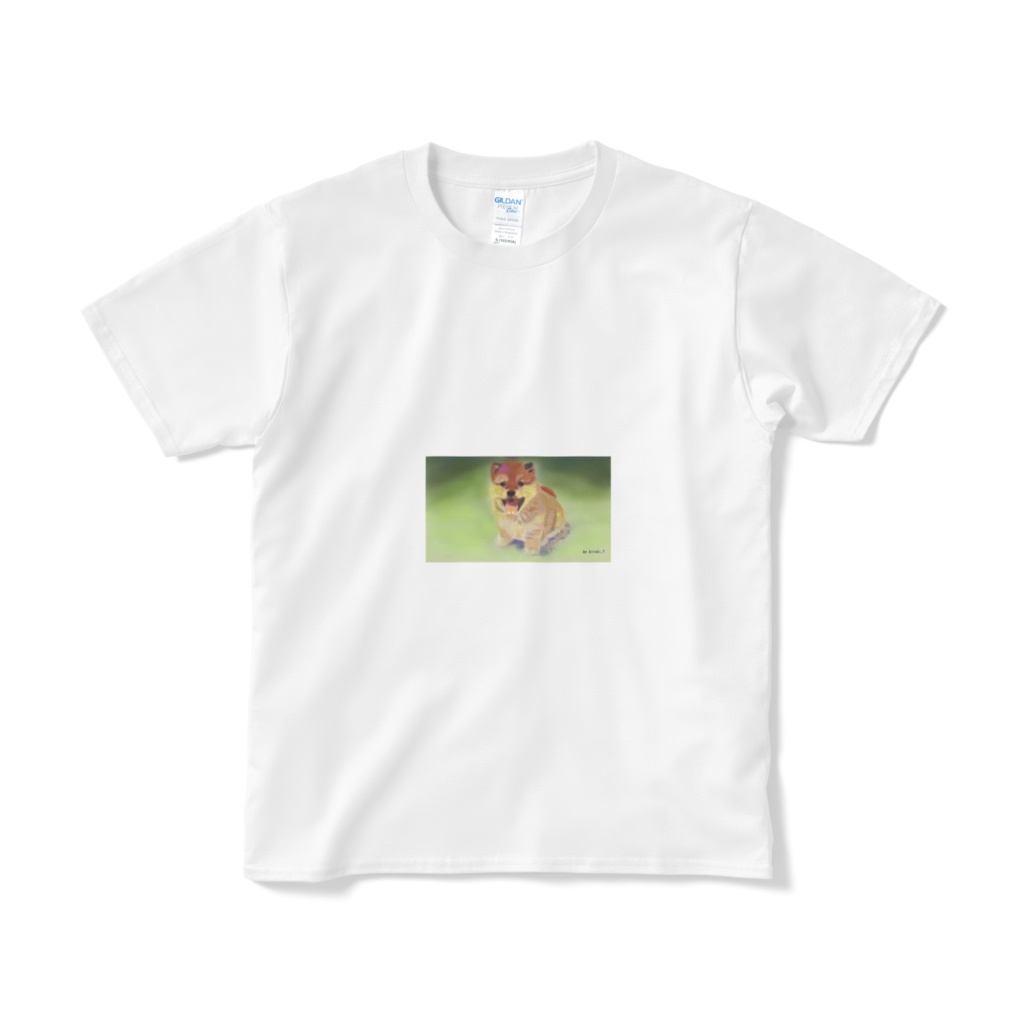 子犬のtシャツ―ホワイト