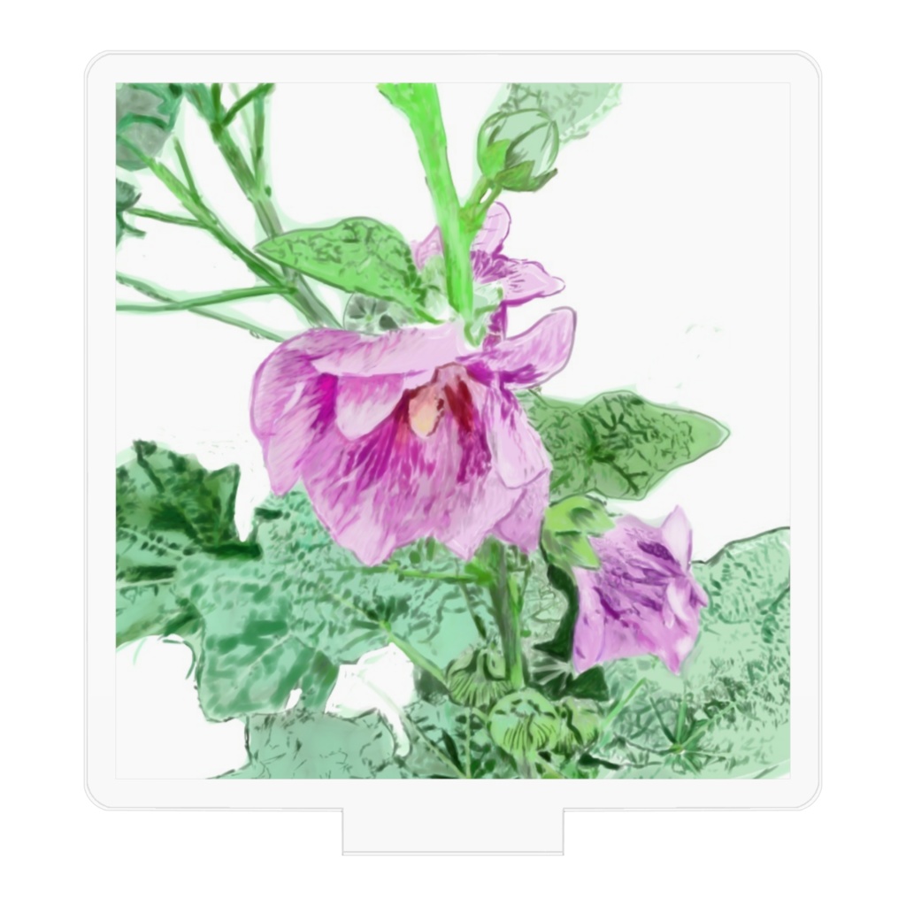 タチアオイ(立葵)のアクリルフィギュア